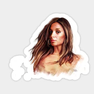 Alexis, hair in the wind Sticker